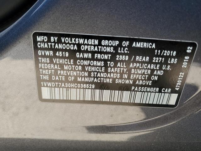 Photo 11 VIN: 1VWDT7A30HC036529 - VOLKSWAGEN PASSAT 