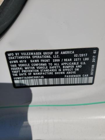 Photo 12 VIN: 1VWDT7A30HC055145 - VOLKSWAGEN PASSAT 