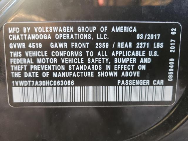 Photo 12 VIN: 1VWDT7A30HC063066 - VOLKSWAGEN PASSAT 