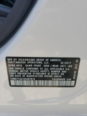 Photo 11 VIN: 1VWDT7A31HC057518 - VOLKSWAGEN PASSAT 