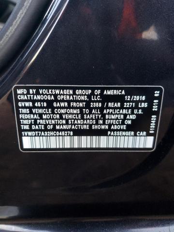 Photo 11 VIN: 1VWDT7A32HC045278 - VOLKSWAGEN PASSAT 