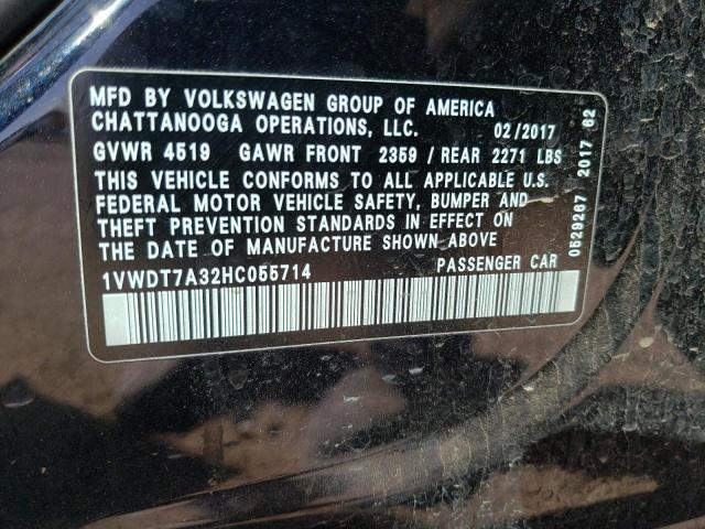 Photo 11 VIN: 1VWDT7A32HC055714 - VOLKSWAGEN PASSAT 