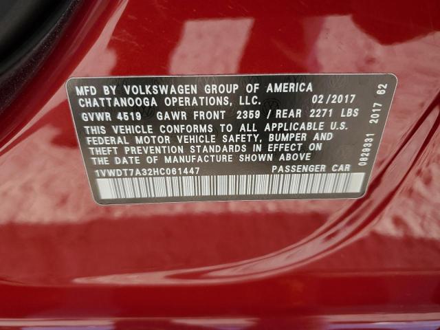 Photo 11 VIN: 1VWDT7A32HC061447 - VOLKSWAGEN PASSAT 