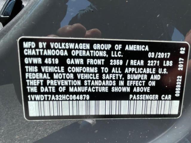 Photo 9 VIN: 1VWDT7A32HC064879 - VOLKSWAGEN PASSAT 