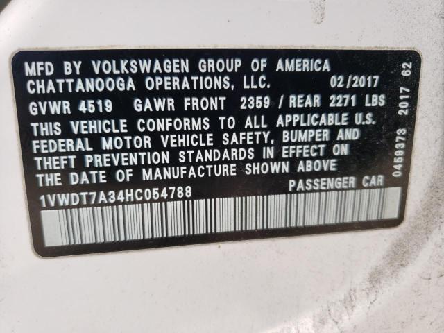 Photo 11 VIN: 1VWDT7A34HC054788 - VOLKSWAGEN PASSAT 