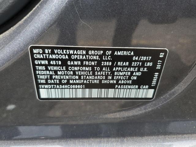 Photo 12 VIN: 1VWDT7A34HC069601 - VOLKSWAGEN PASSAT 