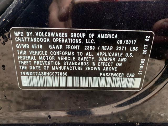 Photo 7 VIN: 1VWDT7A35HC077660 - VOLKSWAGEN PASSAT 