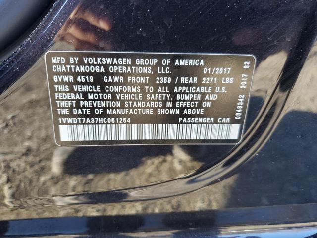 Photo 11 VIN: 1VWDT7A37HC051254 - VOLKSWAGEN PASSAT 