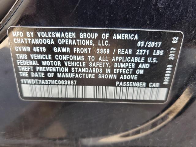 Photo 11 VIN: 1VWDT7A37HC063887 - VOLKSWAGEN PASSAT 