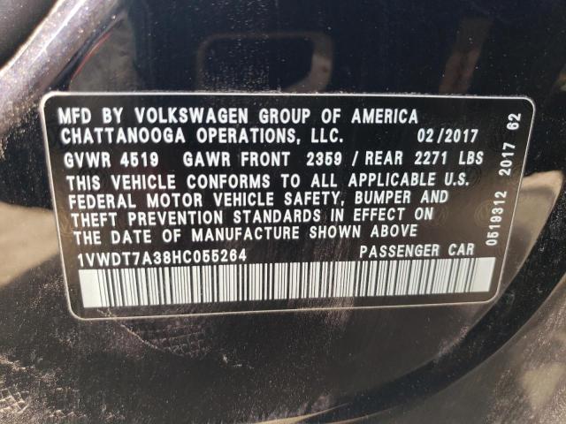 Photo 12 VIN: 1VWDT7A38HC055264 - VOLKSWAGEN PASSAT 