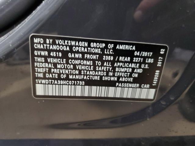 Photo 11 VIN: 1VWDT7A39HC071733 - VOLKSWAGEN PASSAT 