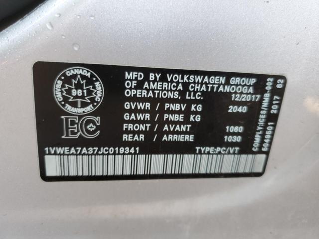 Photo 11 VIN: 1VWEA7A37JC019341 - VOLKSWAGEN PASSAT 