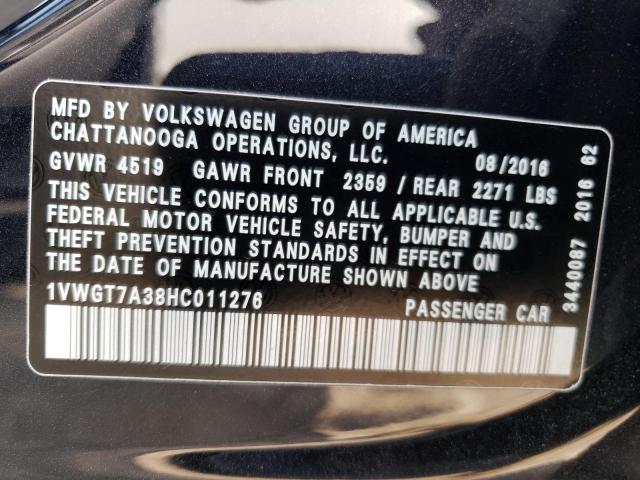 Photo 11 VIN: 1VWGT7A38HC011276 - VOLKSWAGEN PASSAT 