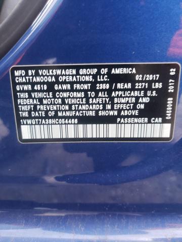 Photo 11 VIN: 1VWGT7A38HC054466 - VOLKSWAGEN PASSAT 