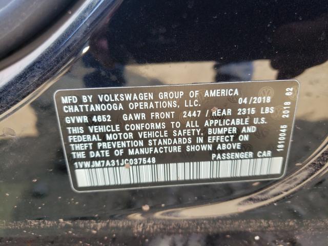 Photo 9 VIN: 1VWJM7A31JC037548 - VOLKSWAGEN PASSAT 