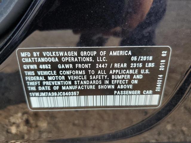 Photo 11 VIN: 1VWJM7A39JC040357 - VOLKSWAGEN PASSAT 