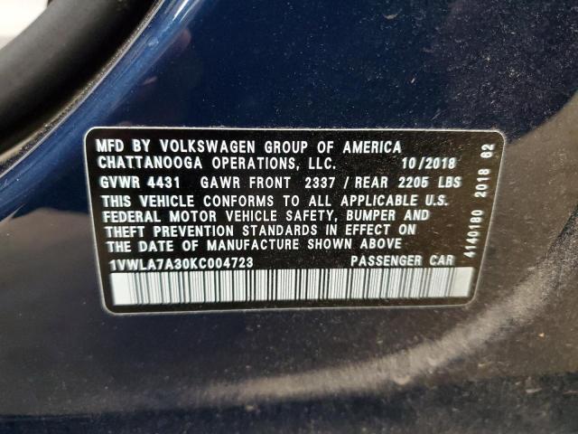 Photo 11 VIN: 1VWLA7A30KC004723 - VOLKSWAGEN PASSAT 