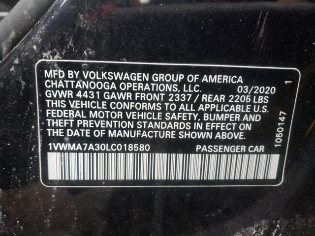 Photo 9 VIN: 1VWMA7A30LC018580 - VOLKSWAGEN PASSAT R-L 