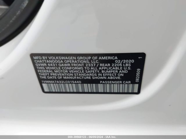 Photo 8 VIN: 1VWMA7A32LC015440 - VOLKSWAGEN PASSAT 