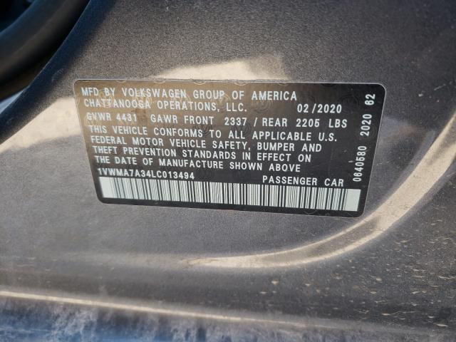 Photo 9 VIN: 1VWMA7A34LC013494 - VOLKSWAGEN PASSAT 