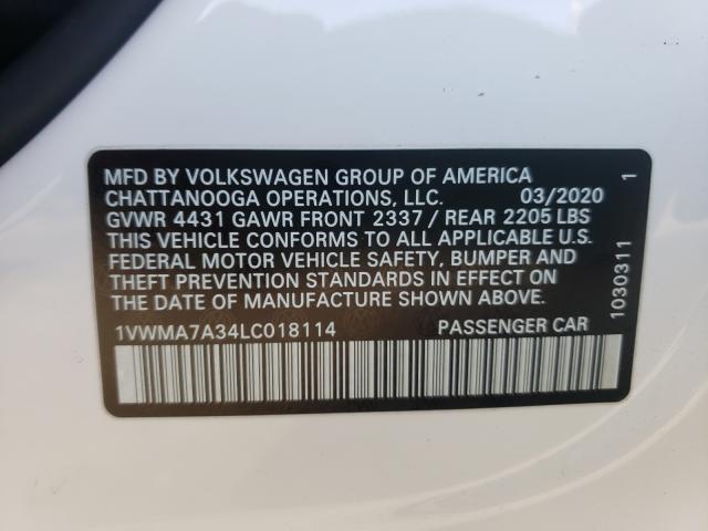 Photo 9 VIN: 1VWMA7A34LC018114 - VOLKSWAGEN PASSAT 