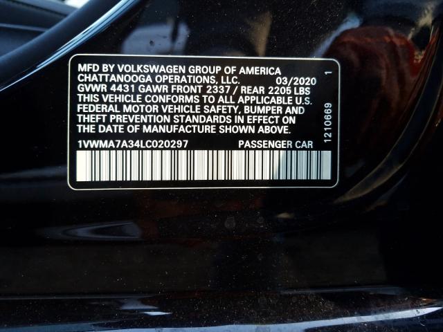 Photo 9 VIN: 1VWMA7A34LC020297 - VOLKSWAGEN PASSAT 