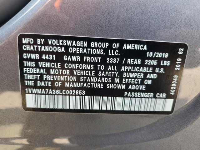 Photo 12 VIN: 1VWMA7A36LC002853 - VOLKSWAGEN PASSAT R-L 