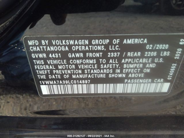 Photo 8 VIN: 1VWMA7A39LC014897 - VOLKSWAGEN PASSAT 