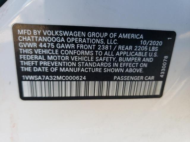 Photo 11 VIN: 1VWSA7A32MC000624 - VOLKSWAGEN PASSAT 