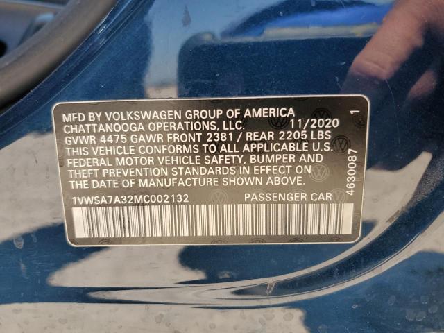 Photo 11 VIN: 1VWSA7A32MC002132 - VOLKSWAGEN PASSAT 