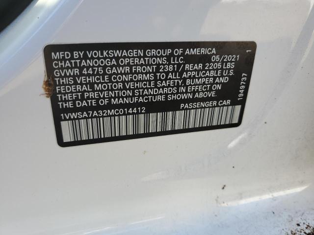 Photo 11 VIN: 1VWSA7A32MC014412 - VOLKSWAGEN PASSAT SE 