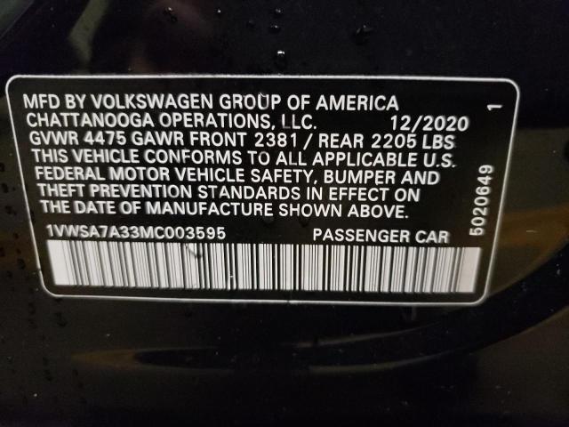 Photo 12 VIN: 1VWSA7A33MC003595 - VOLKSWAGEN PASSAT 