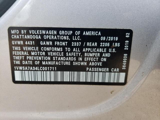 Photo 12 VIN: 1VWSA7A34LC001711 - VOLKSWAGEN PASSAT SE 