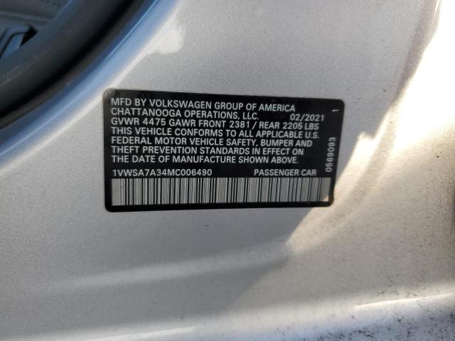 Photo 12 VIN: 1VWSA7A34MC006490 - VOLKSWAGEN PASSAT 