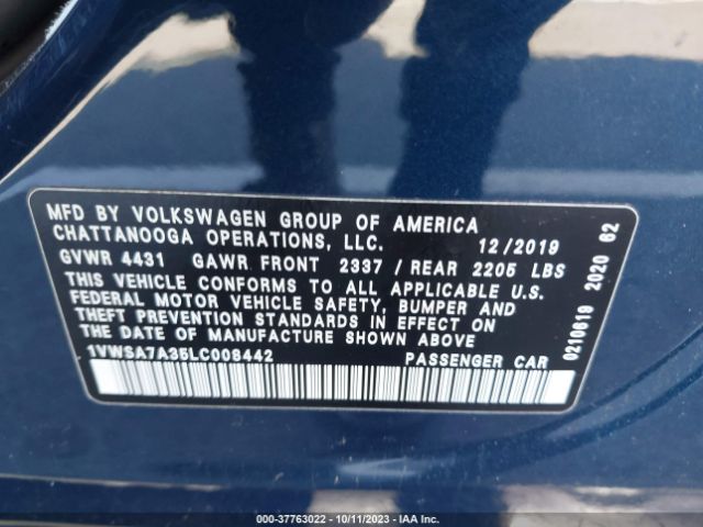 Photo 8 VIN: 1VWSA7A35LC008442 - VOLKSWAGEN PASSAT 