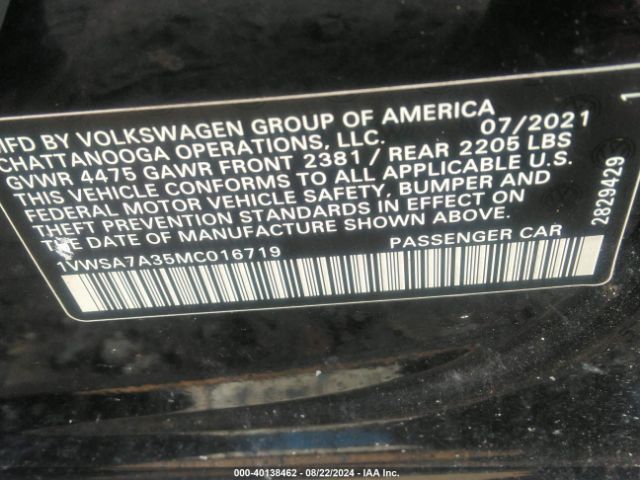 Photo 8 VIN: 1VWSA7A35MC016719 - VOLKSWAGEN PASSAT 