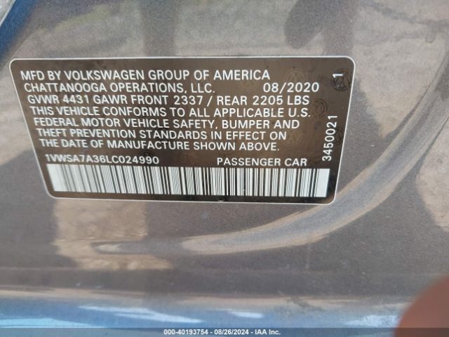 Photo 8 VIN: 1VWSA7A36LC024990 - VOLKSWAGEN PASSAT 