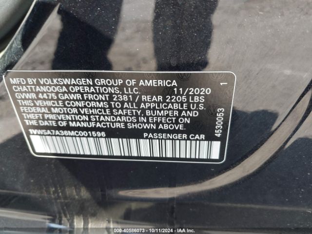 Photo 8 VIN: 1VWSA7A36MC001596 - VOLKSWAGEN PASSAT 