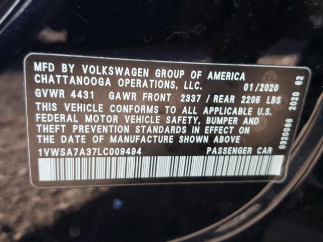 Photo 9 VIN: 1VWSA7A37LC009494 - VOLKSWAGEN PASSAT 