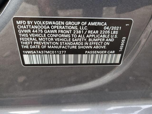 Photo 11 VIN: 1VWSA7A37MC011277 - VOLKSWAGEN PASSAT 