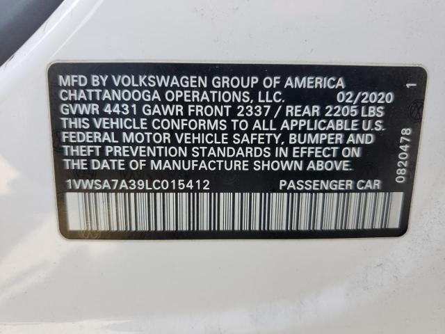 Photo 12 VIN: 1VWSA7A39LC015412 - VOLKSWAGEN PASSAT SE 