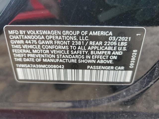 Photo 11 VIN: 1VWSA7A39MC008042 - VOLKSWAGEN PASSAT 