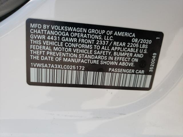 Photo 9 VIN: 1VWSA7A3XLC025172 - VOLKSWAGEN PASSAT 