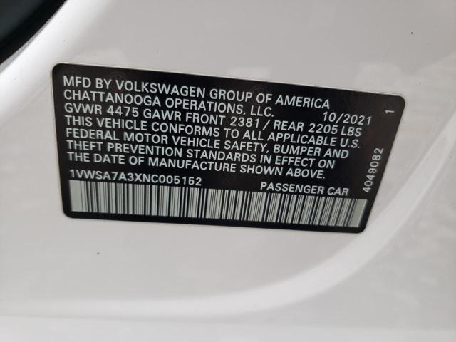 Photo 11 VIN: 1VWSA7A3XNC005152 - VOLKSWAGEN PASSAT 