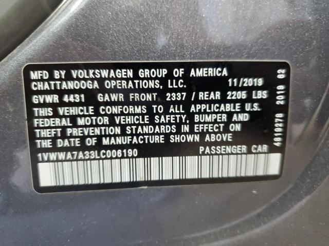 Photo 11 VIN: 1VWWA7A33LC006190 - VOLKSWAGEN PASSAT 