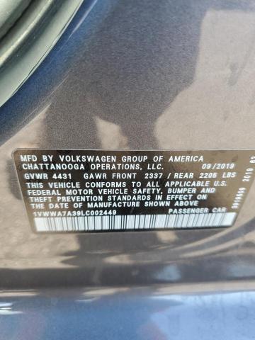 Photo 11 VIN: 1VWWA7A39LC002449 - VOLKSWAGEN PASSAT SE 