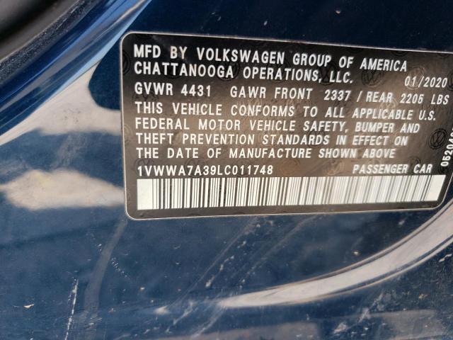 Photo 11 VIN: 1VWWA7A39LC011748 - VOLKSWAGEN PASSAT 