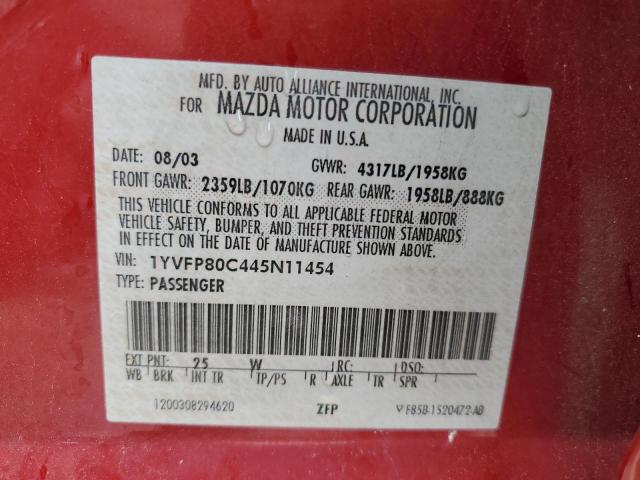 Photo 11 VIN: 1YVFP80C445N11454 - MAZDA 6 