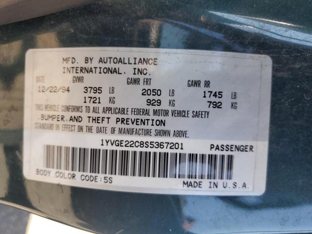 Photo 11 VIN: 1YVGE22C8S5367201 - MAZDA 626 