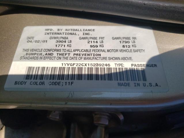 Photo 11 VIN: 1YVGF22CX15239246 - MAZDA 626 ES 